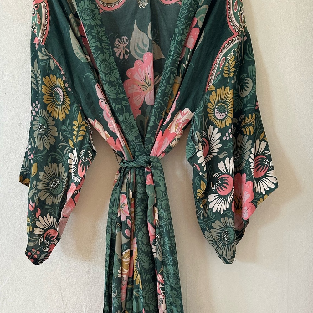 Powder Long Sleeve Belted Wrap